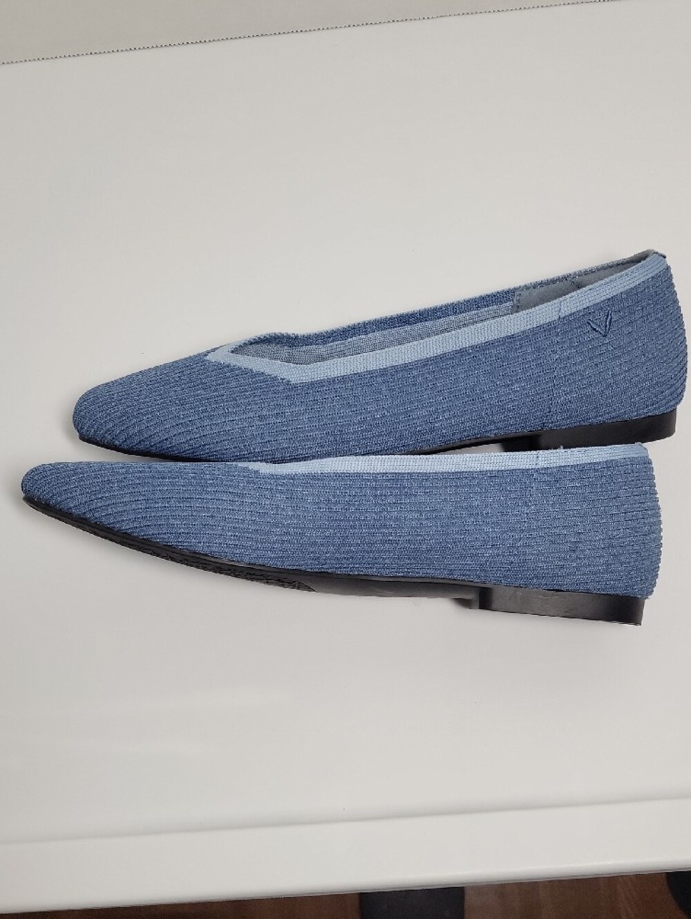 VIVAIA Margot Women's Knit Ballet Flats — Slate Blue US 8 EU 39 - Picture 3 of 7